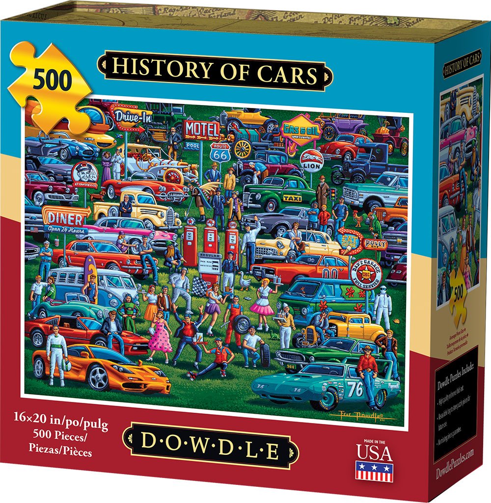 History of Cars - 500 Piece Dowdle Jigsaw Puzzle