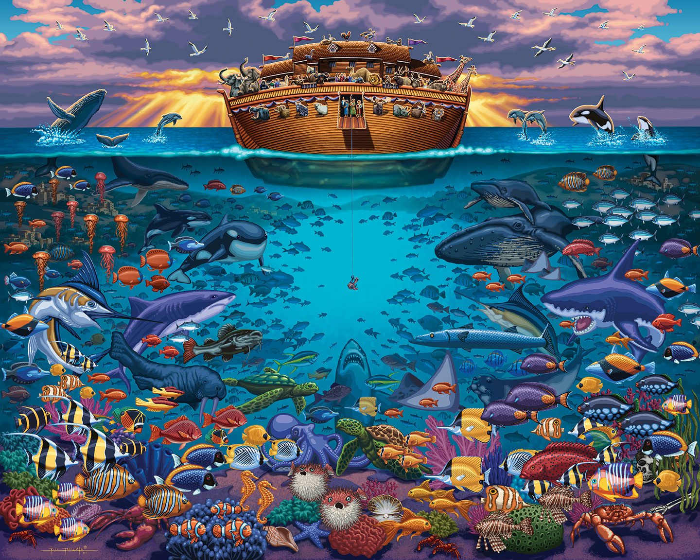 Noah's Ark Under the Sea - Fine Art