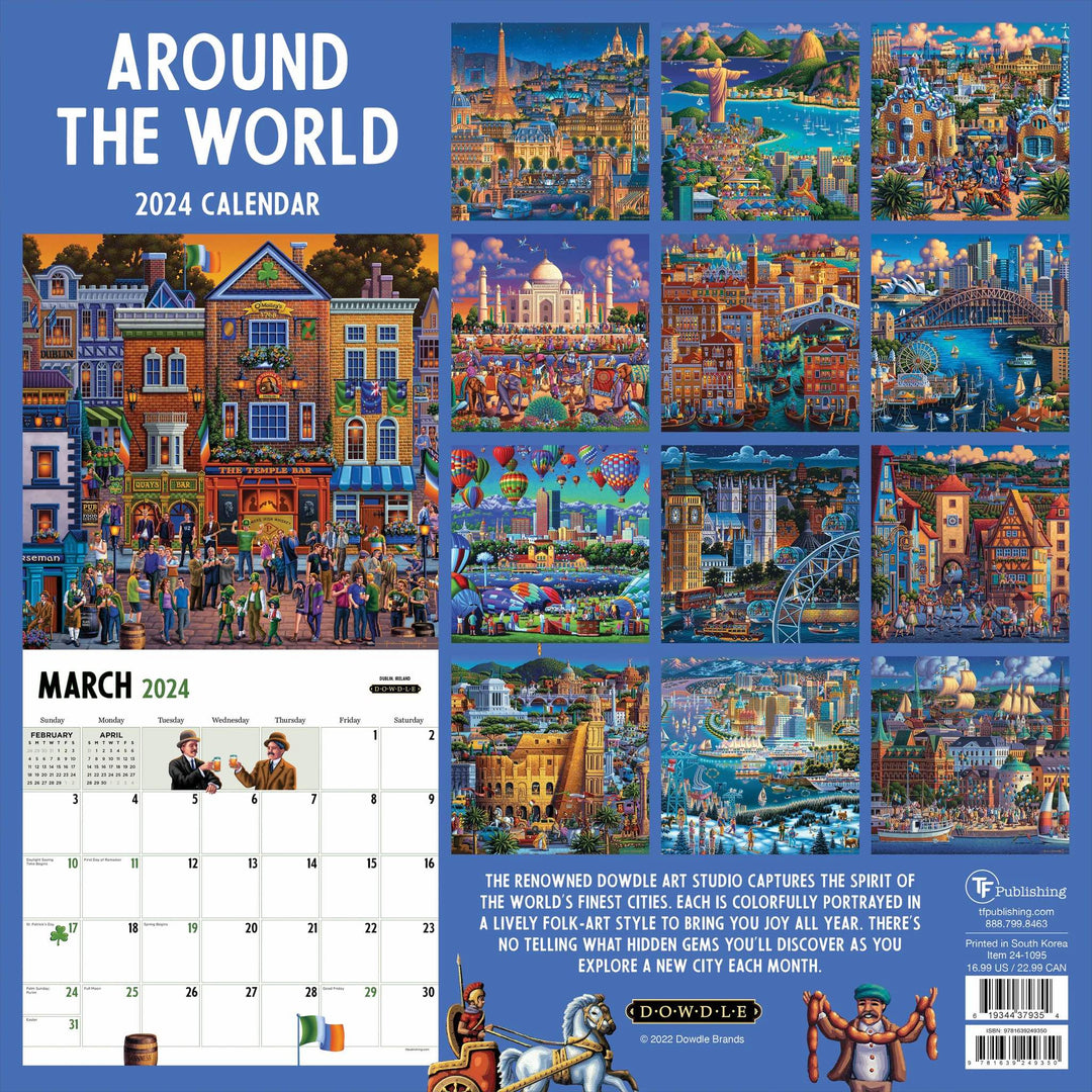 Around the World 2024 Wall Calendar