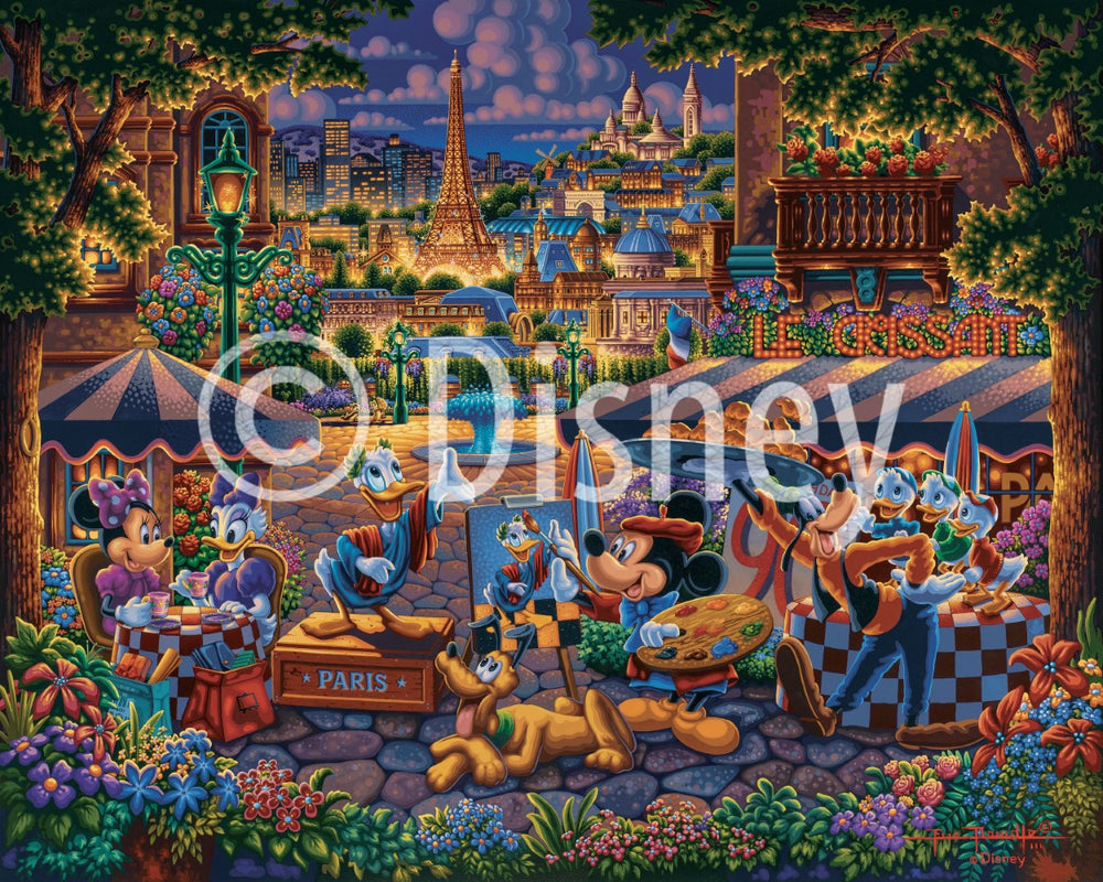 Mickey & Friends Painting in Paris - 500 Piece