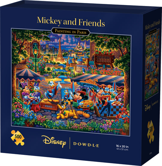 Mickey & Friends Painting in Paris - 500 Piece