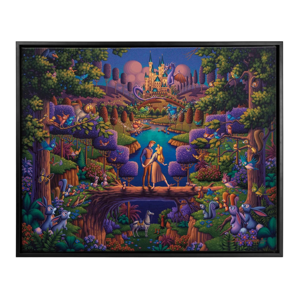 Sleeping Beauty - The Power of Love – 30" x 37" Canvas Wall Murals (Onyx Black Frame)