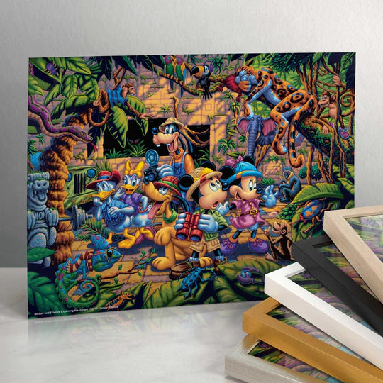 Mickey and Friends Exploring the Jungle – 11" x 14" Art Print