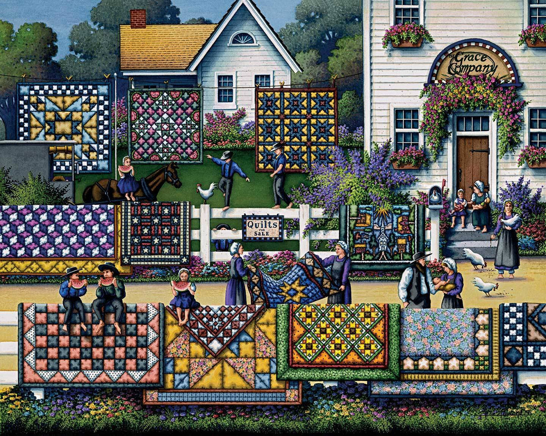 Amish Quilts Poster Print