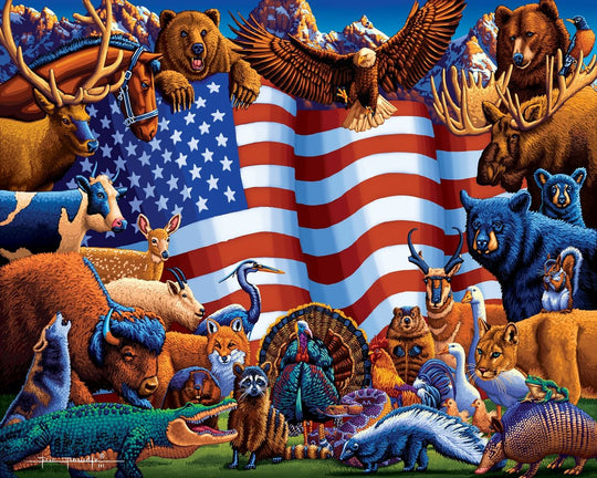 Animals of America - Wooden Puzzle