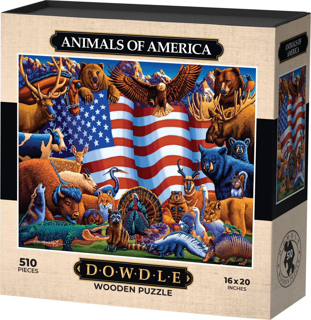 Animals of America - Wooden Puzzle