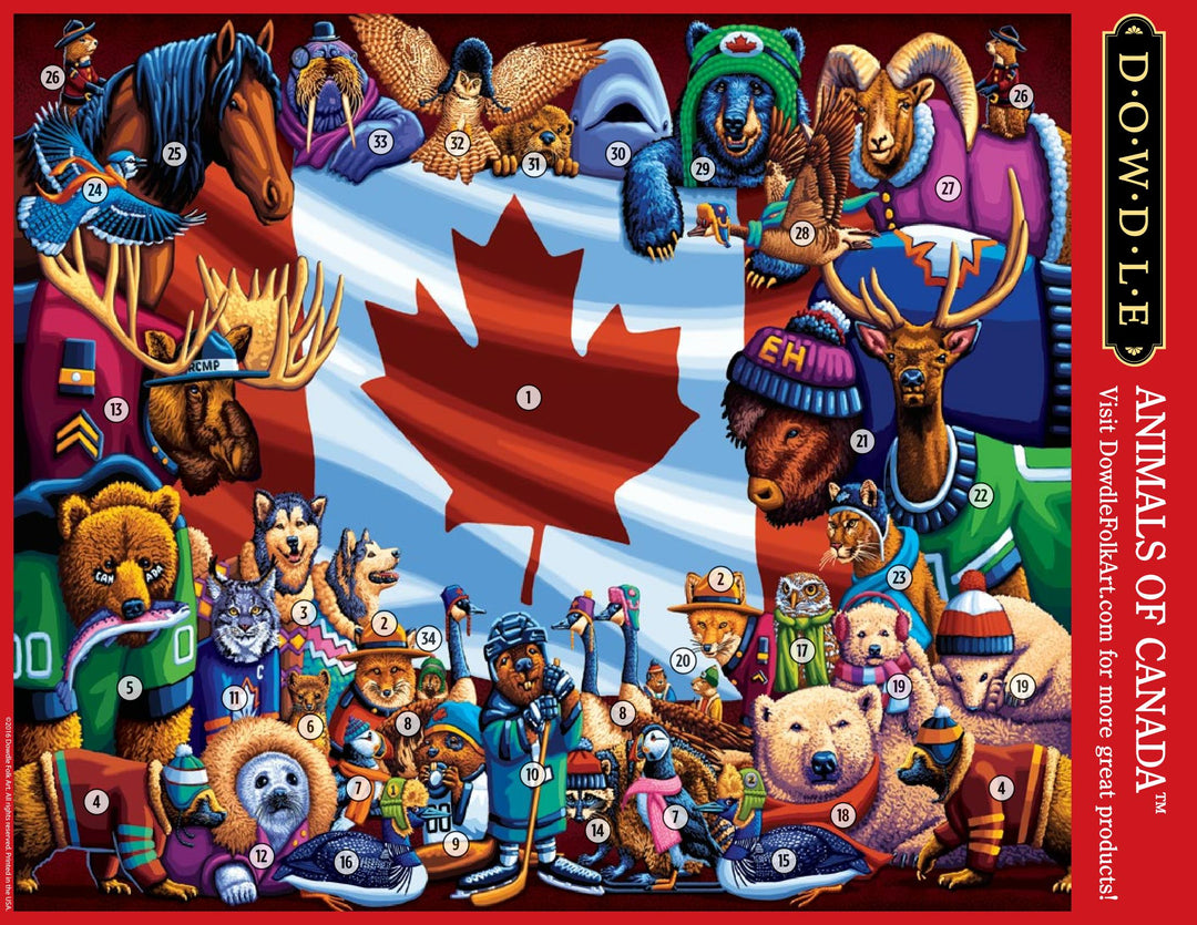 Animals of Canada Canvas Gallery Wrap