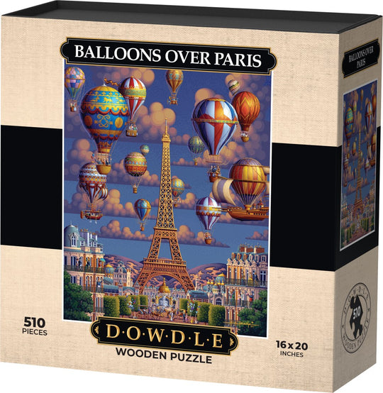 Balloons Over Paris - Wooden Puzzle