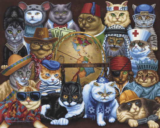 Cats Around the World - Mini Puzzle - 250 Piece