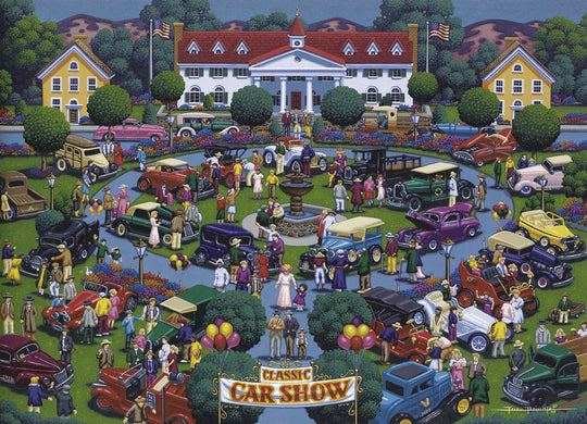 Classic Car Show Canvas Gallery Wrap