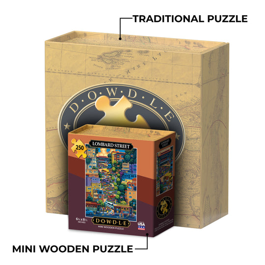 Lombard Street - Mini Puzzle - 250 Piece