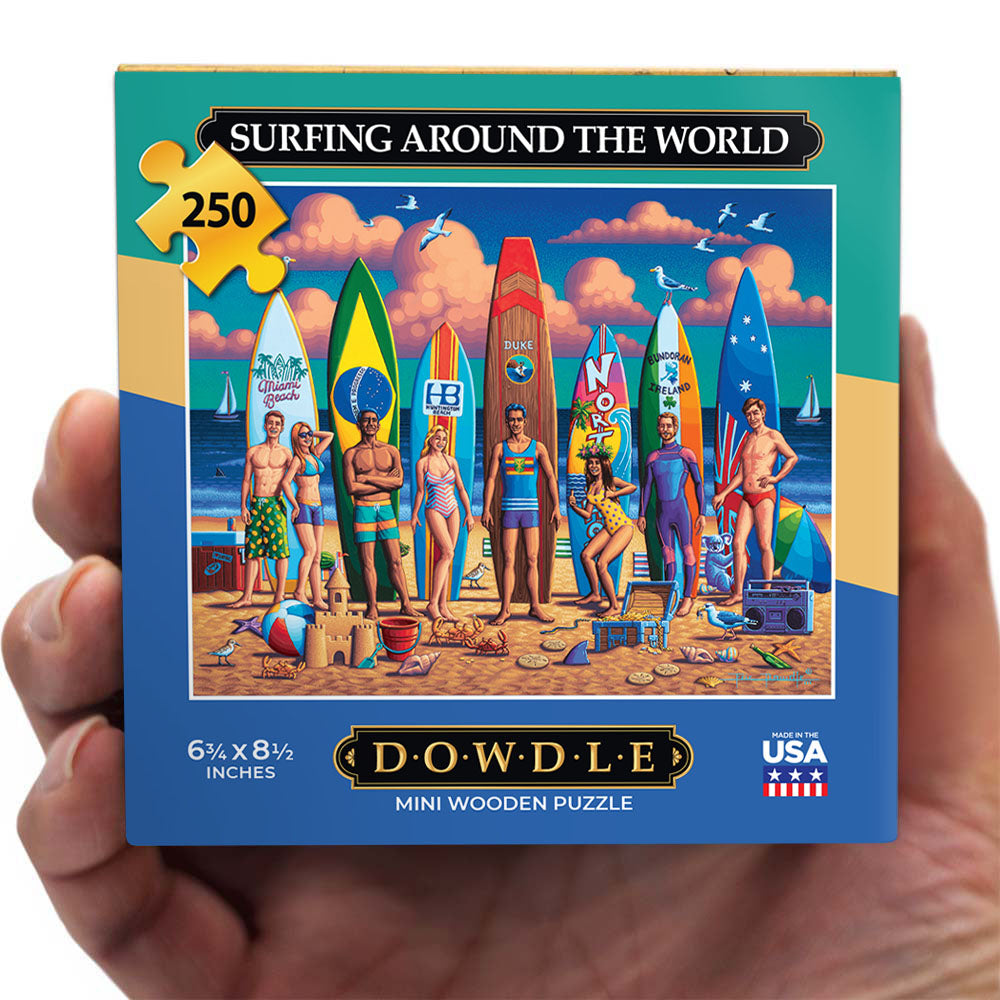 Surfing Around the World - Mini Puzzle - 250 Piece