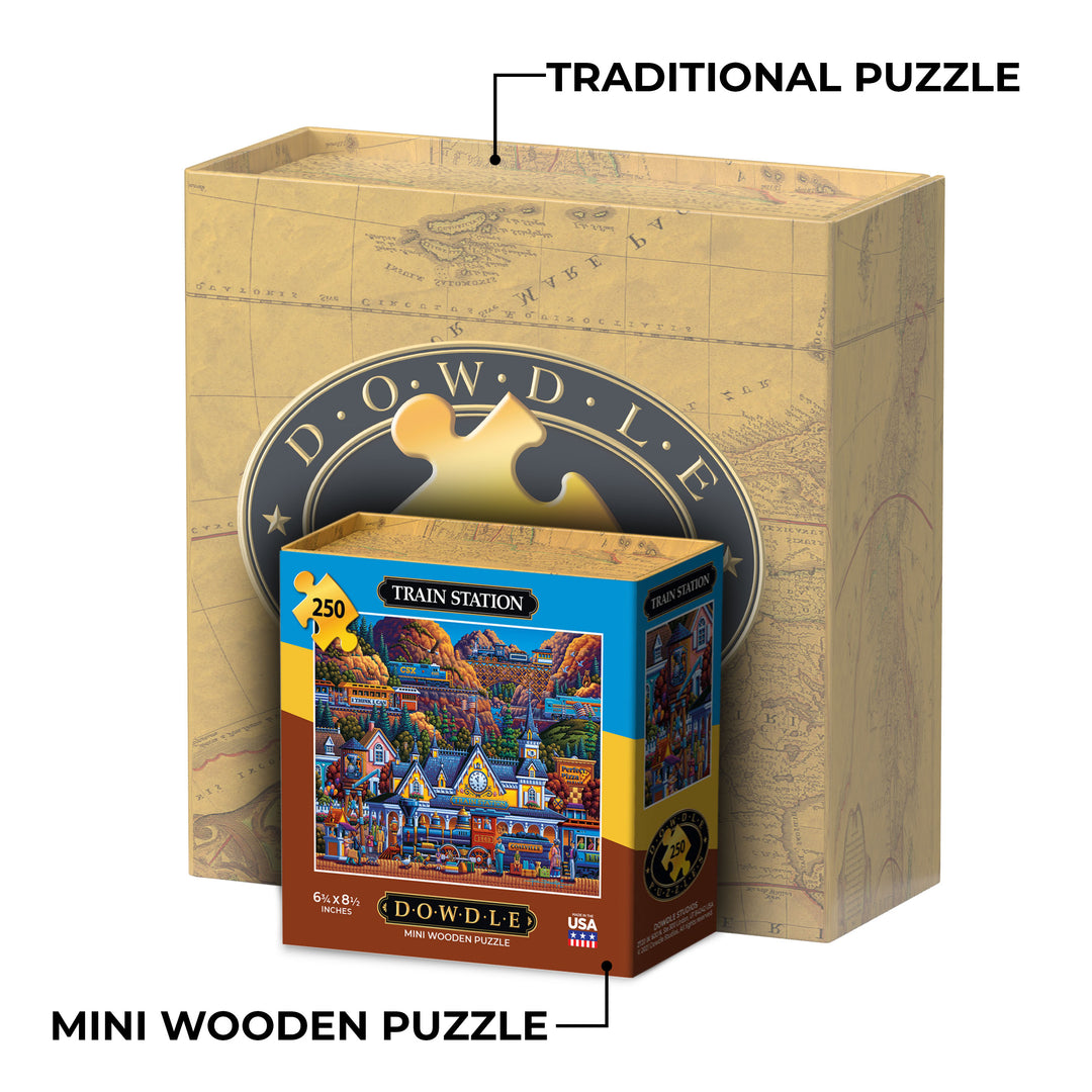 Train Station - Mini Puzzle - 250 Piece