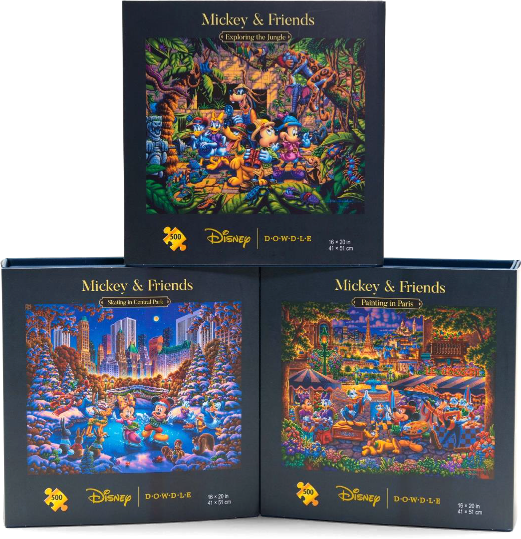 Disney Dowdle 3 Puzzle Set of Mickey and Friends