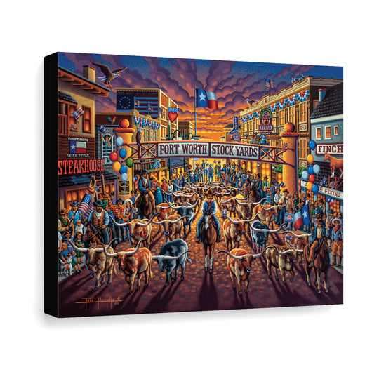Fort Worth Stockyards - Canvas Gallery Wrap