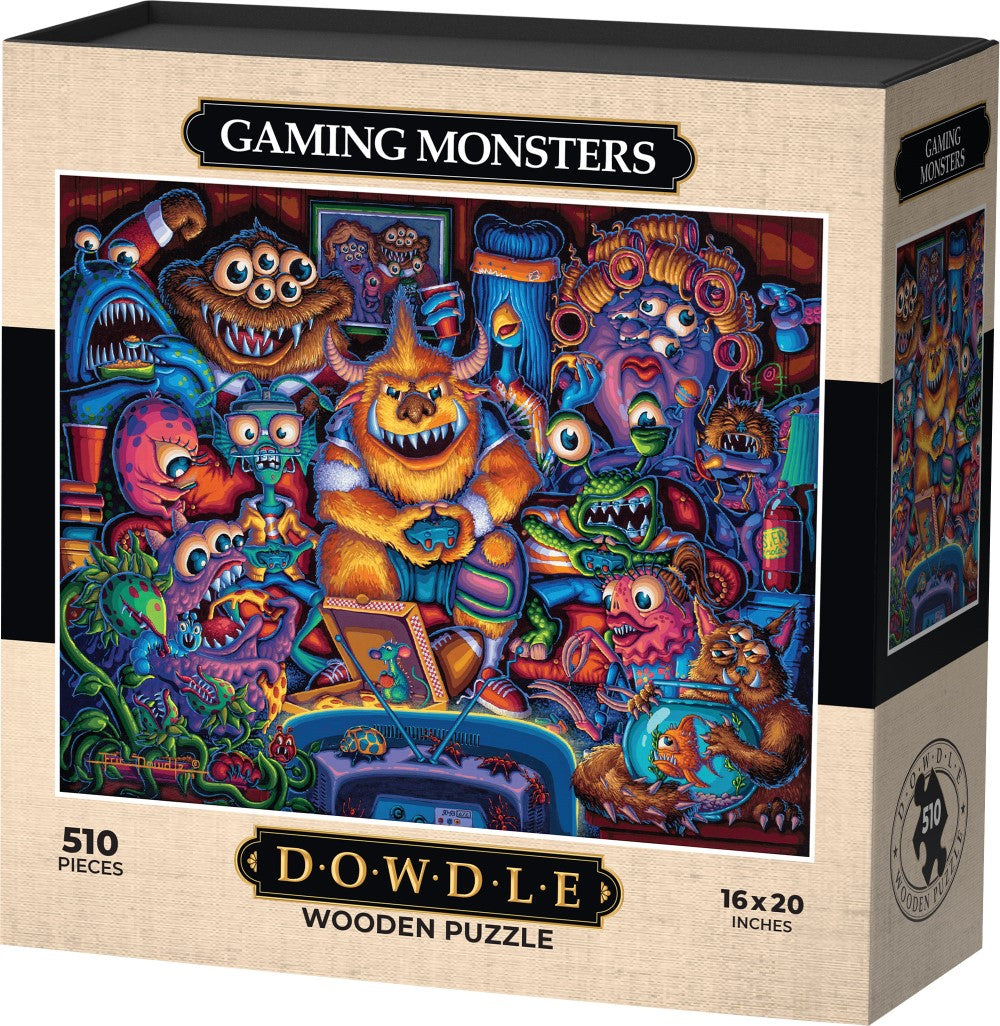 Gaming Monsters - Wooden Puzzle