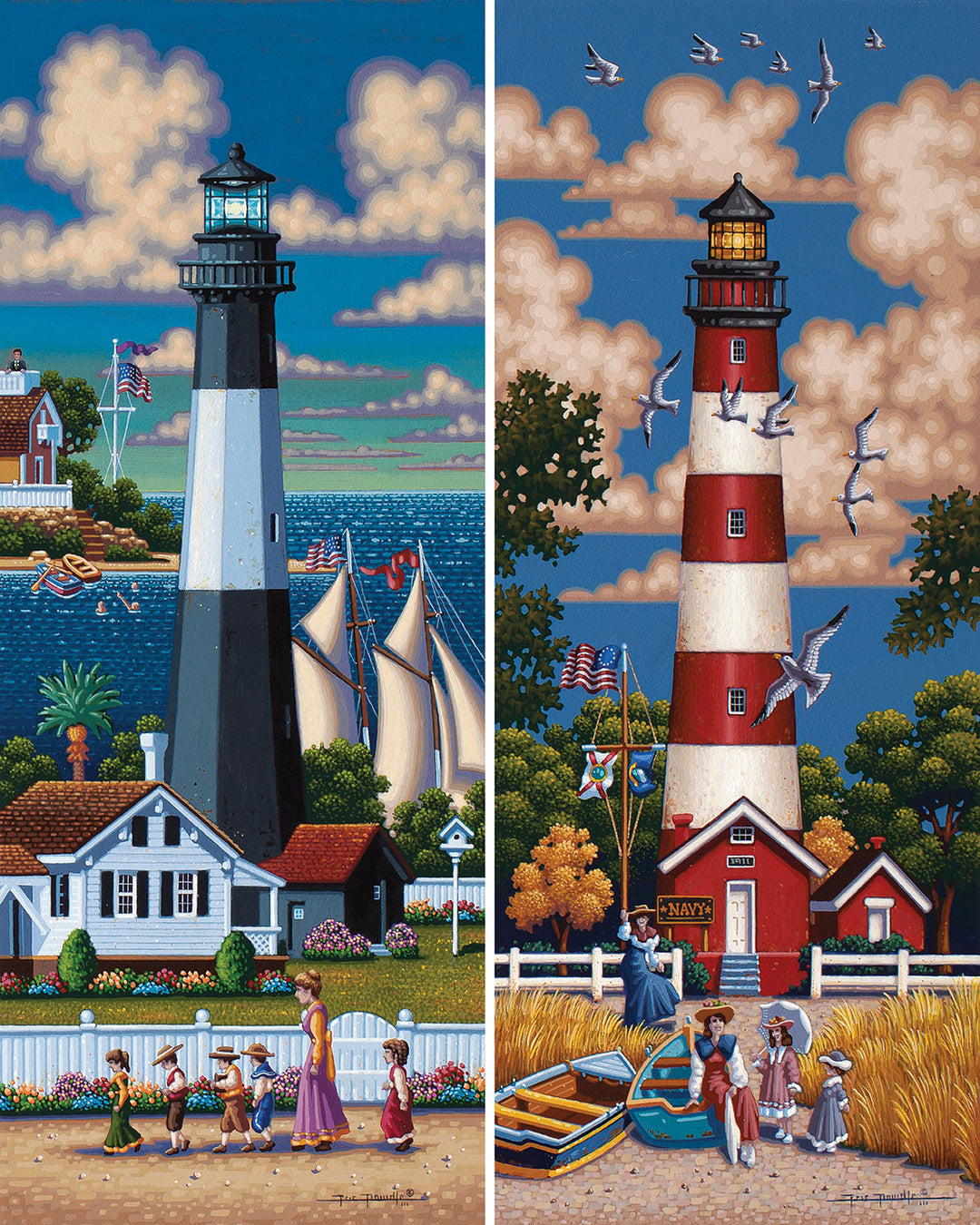 Lighthouses South - Poster Print