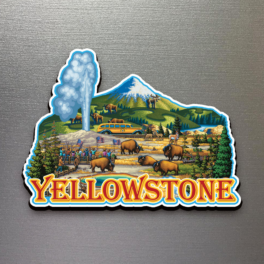 Yellowstone Old Faithful - Magnet