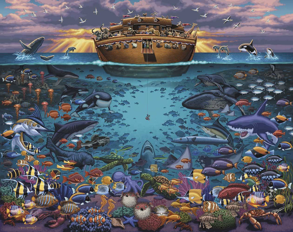 Noah's Ark Under the Sea Canvas Gallery Wrap