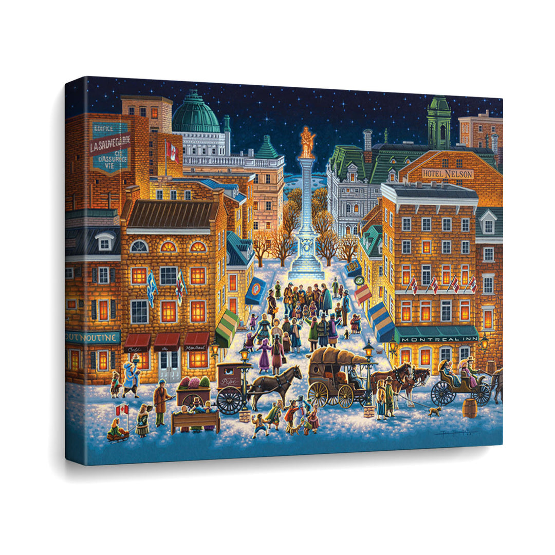 Old Montreal Canvas Gallery Wrap