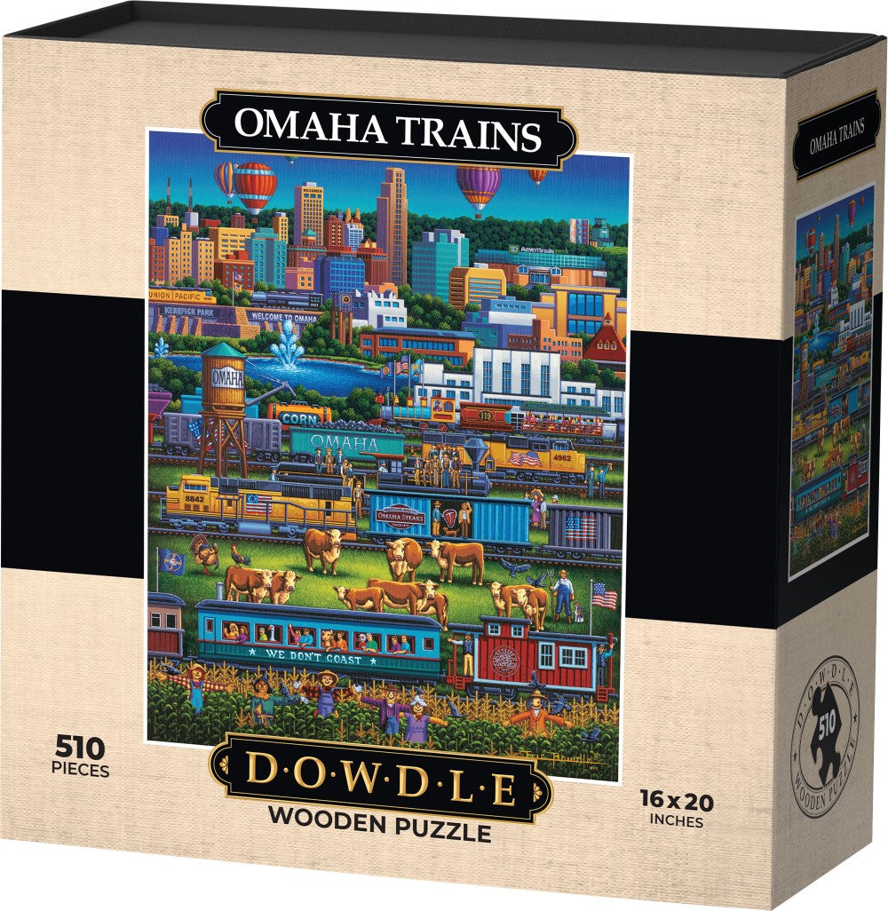 Omaha Trains - Wooden Puzzle