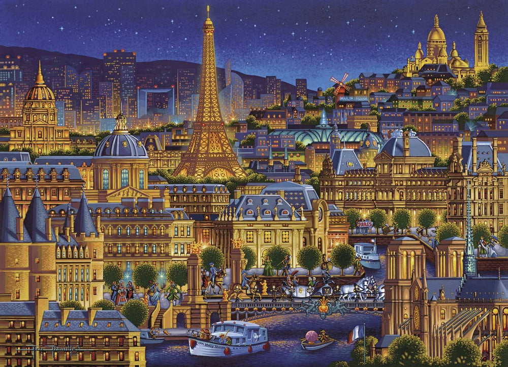 Paris City of Lights Canvas Gallery Wrap