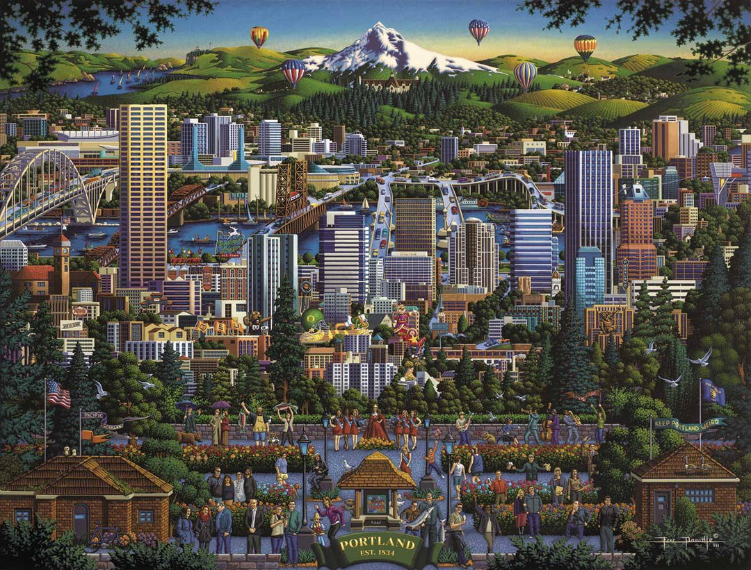 Portland City of Roses Canvas Gallery Wrap