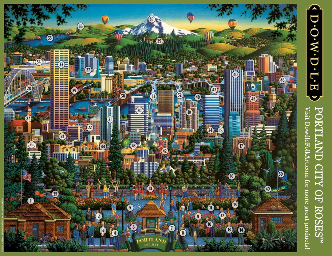 Portland City of Roses Canvas Gallery Wrap