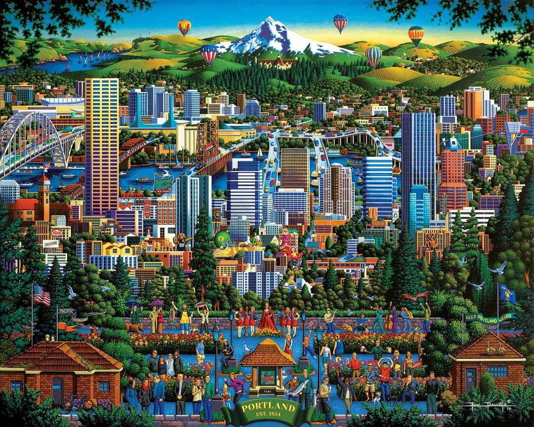 Portland City of Roses - Wooden Puzzle