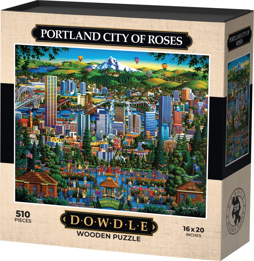 Portland City of Roses - Wooden Puzzle