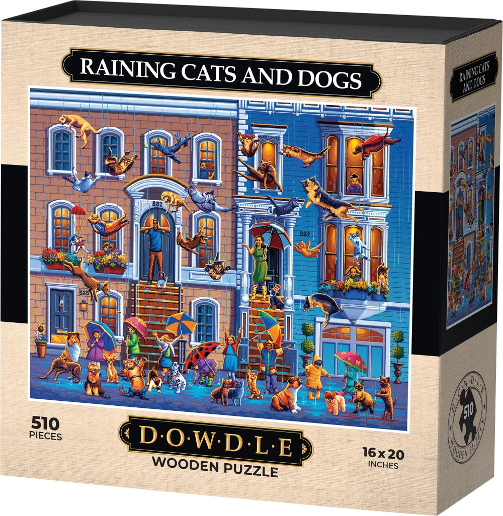 Raining Cats and Dogs - Wooden Puzzle