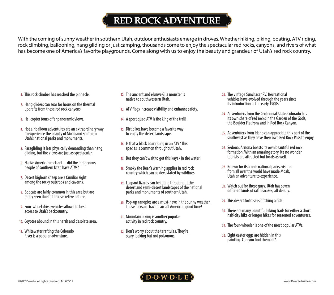 Red Rock Adventure - 500 Piece