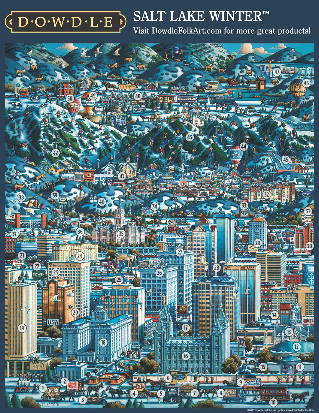Salt Lake Winter Canvas Gallery Wrap