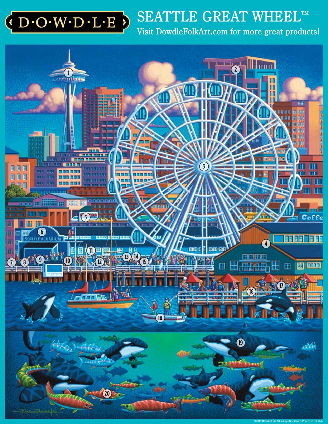 Seattle Great Wheel Canvas Gallery Wrap