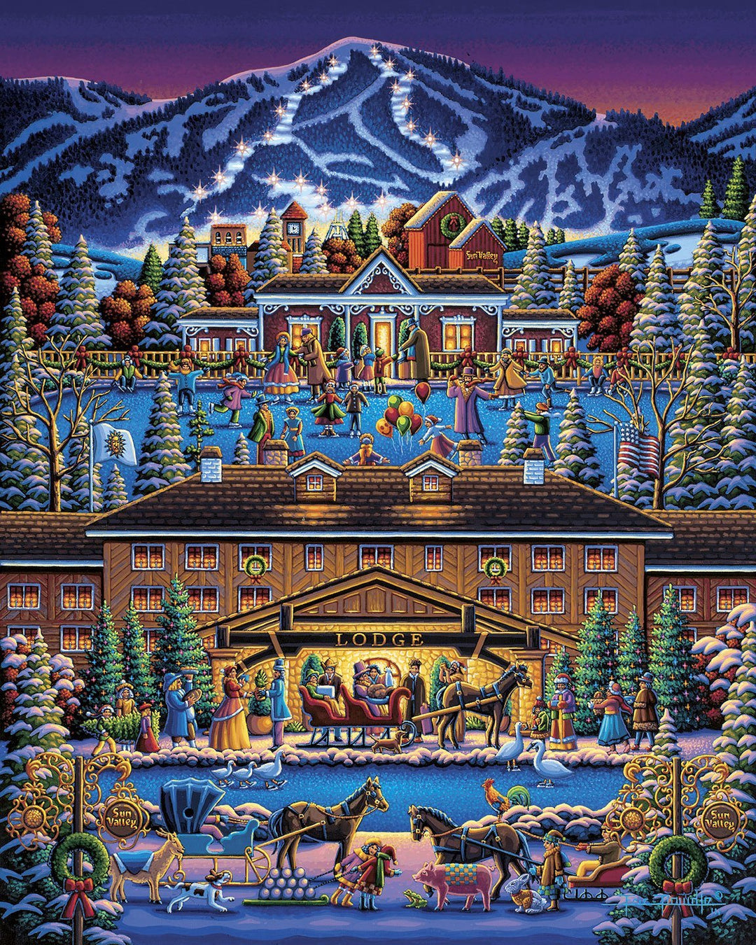 Sun Valley Holiday - Mini Puzzle - 250 Piece