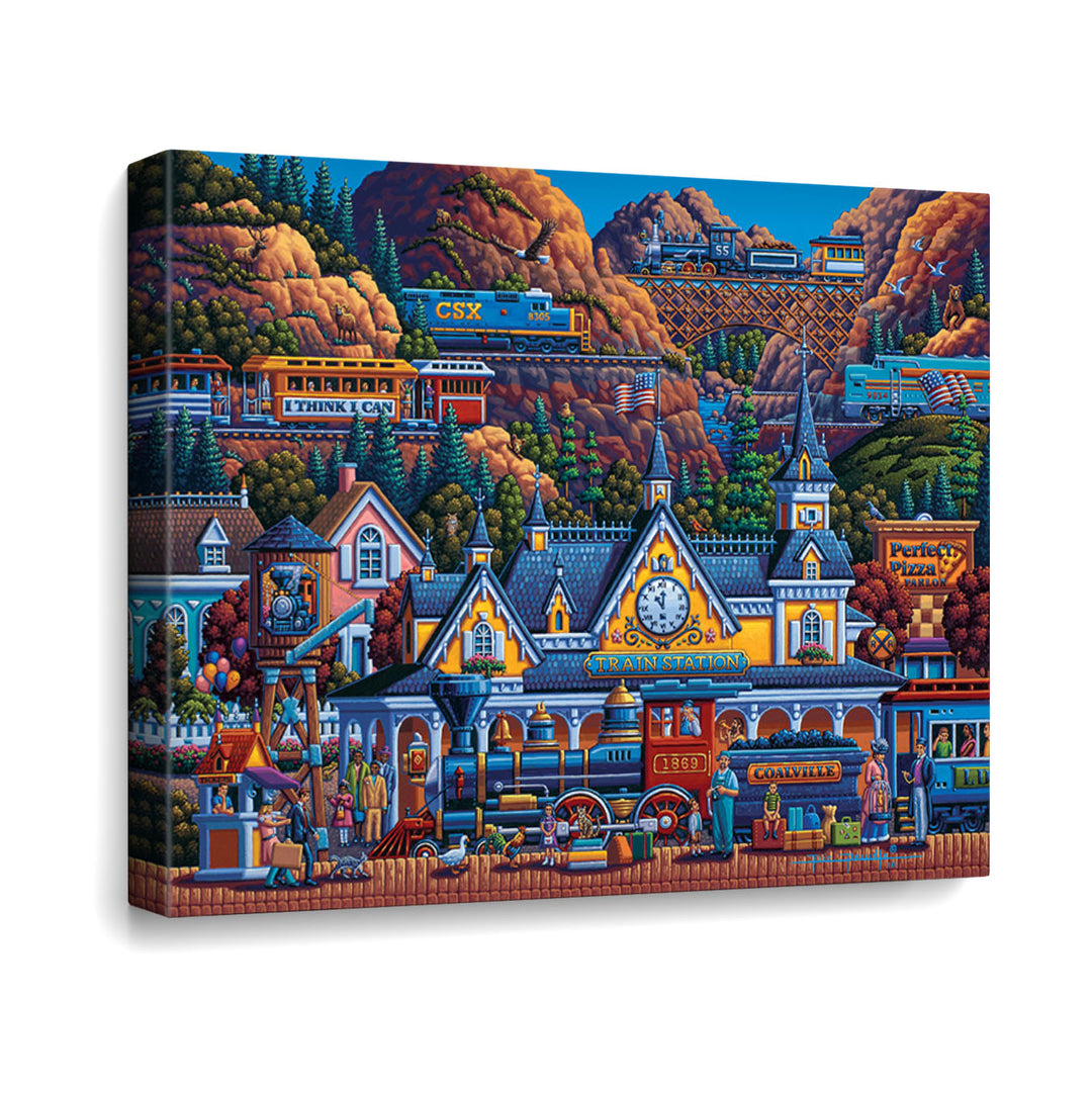Train Station Canvas Gallery Wrap