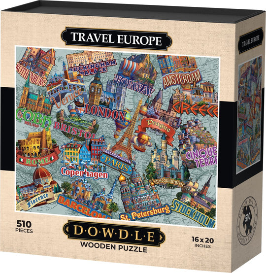 Travel Europe - Wooden Puzzle