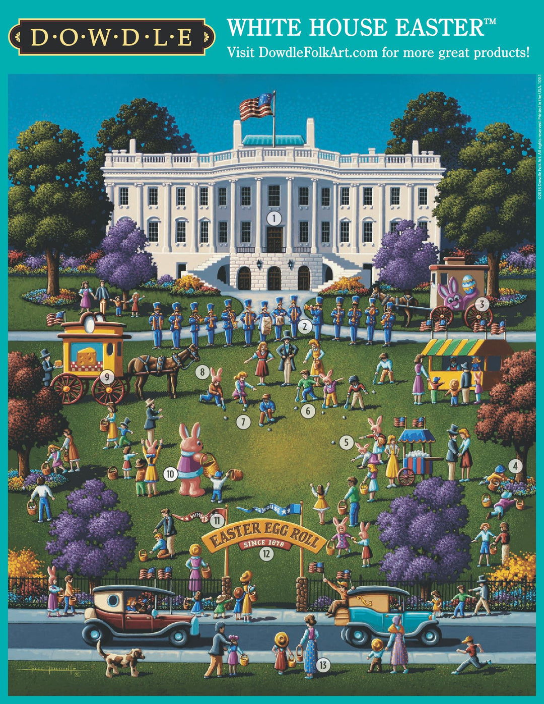 White House Easter Canvas Gallery Wrap